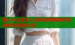 糖心vlog章节入口轻松管理视频内容快速定位精彩片段