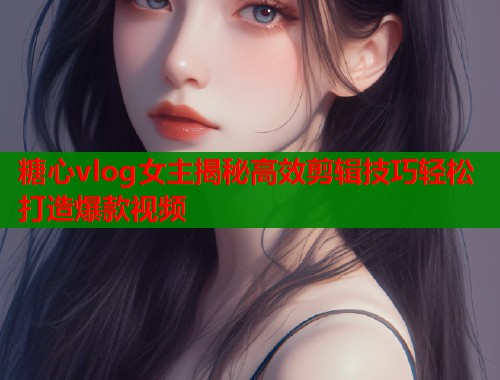 糖心vlog女主揭秘高效剪辑技巧轻松打造爆款视频  第1张