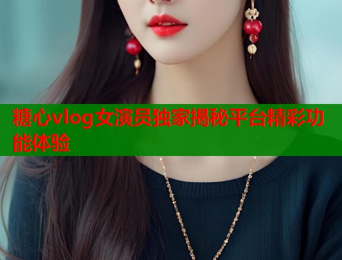 糖心vlog女演员独家揭秘平台精彩功能体验  第1张